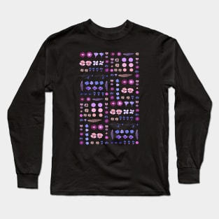 Colorful violet dried flowers Long Sleeve T-Shirt